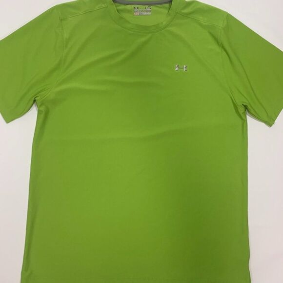 Under Armour Regular Fit Heat Gear Lime Green Shirt - Picture 1 of 7